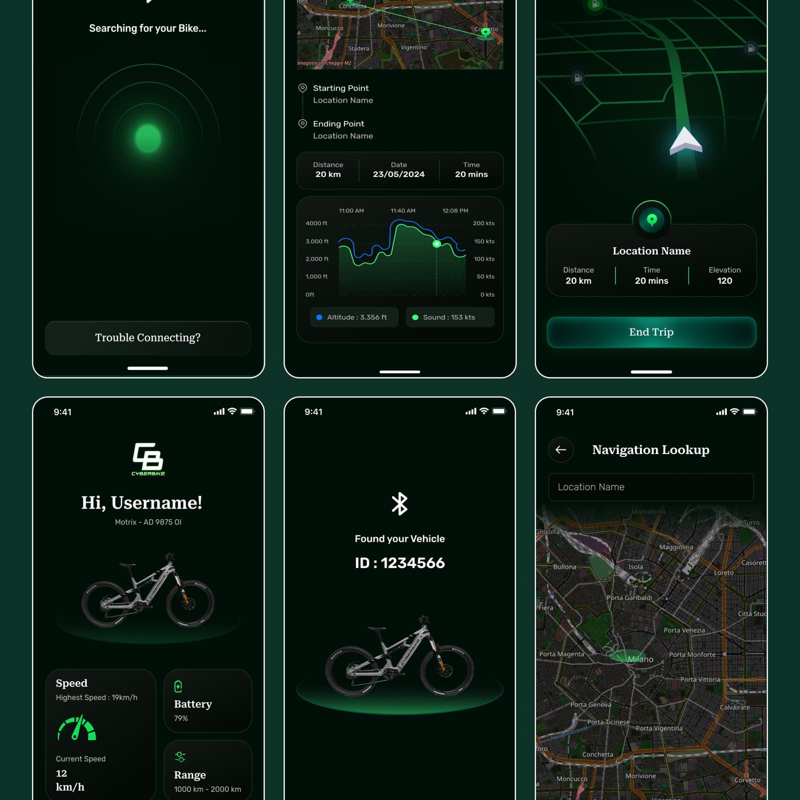 CyberBike — Connected Smart E-Bike IoT Companion & Mobile App secondary screenshot view 1